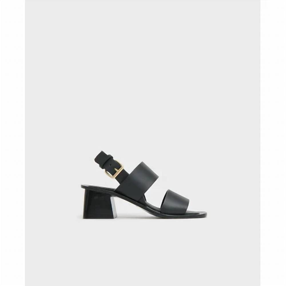 NEW MANSUR GAVRIEL women's double strap heeled sandals in black